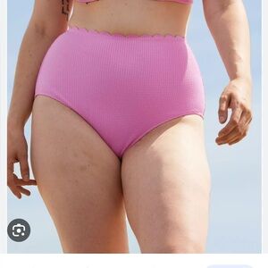 Aerie high waist scallop detail bikini bottom